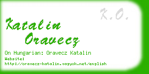 katalin oravecz business card